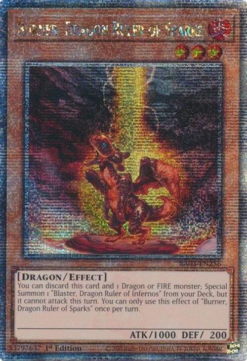 Burner, Dragon Ruler of Sparks - Quarter Century Secret Rare