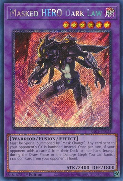 Masked HERO Dark Law - Platinum Secret Rare