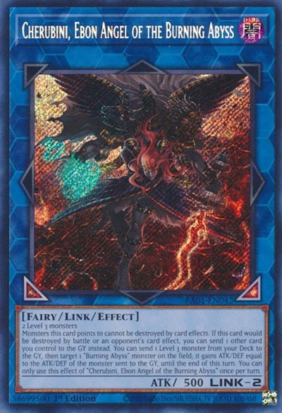 Cherubini, Ebon Angel of the Burning Abyss - Secret Rare