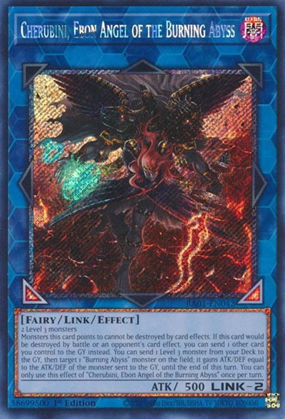Cherubini, Ebon Angel of the Burning Abyss - Platinum Secret Rare