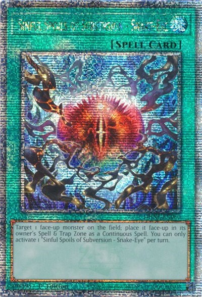 Sinful Spoils of Subversion - Snake-Eye - Quarter Century Secret Rare