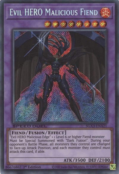 Evil HERO Malicious Fiend - Secret Rare