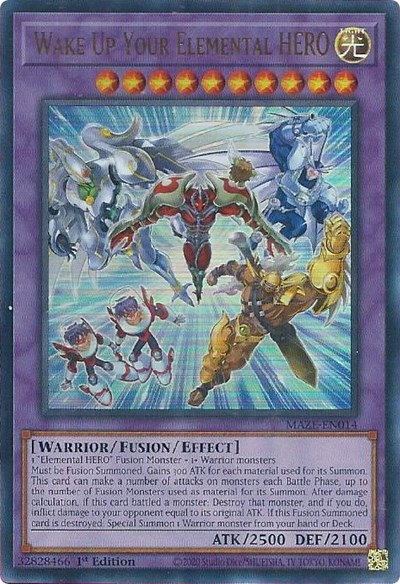 Wake Up Your Elemental HERO - 1st Edition