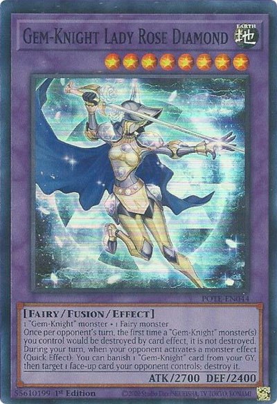 Gem-Knight Lady Rose Diamond - 1st Edition