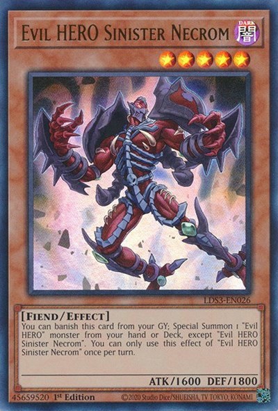 Evil HERO Sinister Necrom - 1st Edition