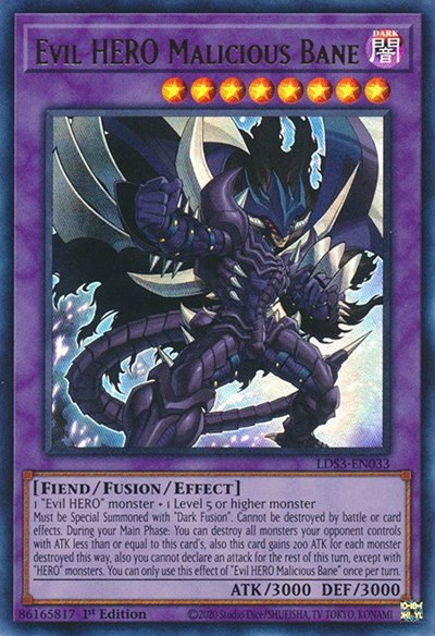 Evil HERO Malicious Bane - 1st Edition