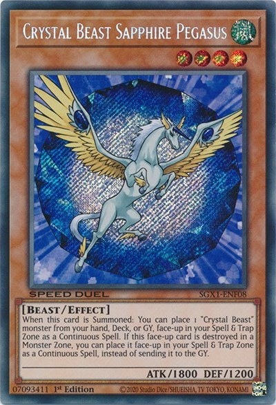 Crystal Beast Sapphire Pegasus - Secret Rare