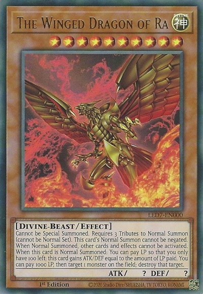 The Winged Dragon of Ra - Alternate Art First Edition