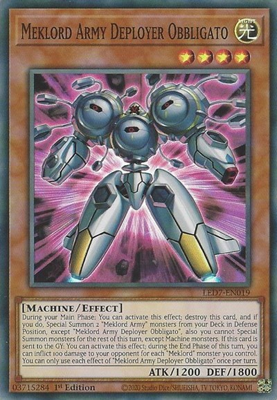 Meklord Army Deployer Obbligato - 1st Edition