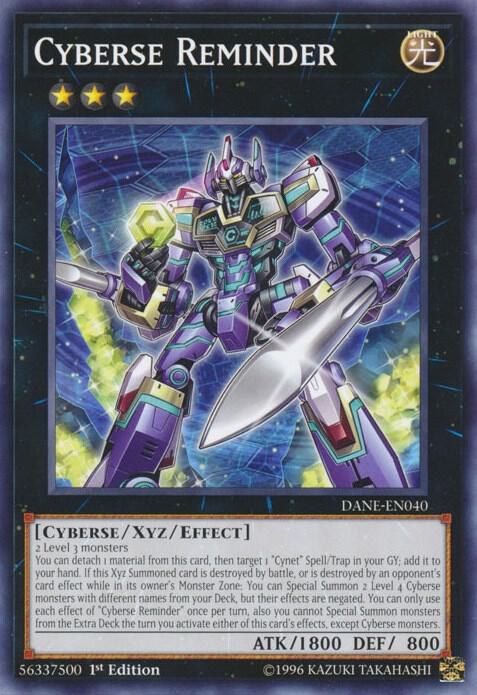 Cyberse Reminder - 1st Edition