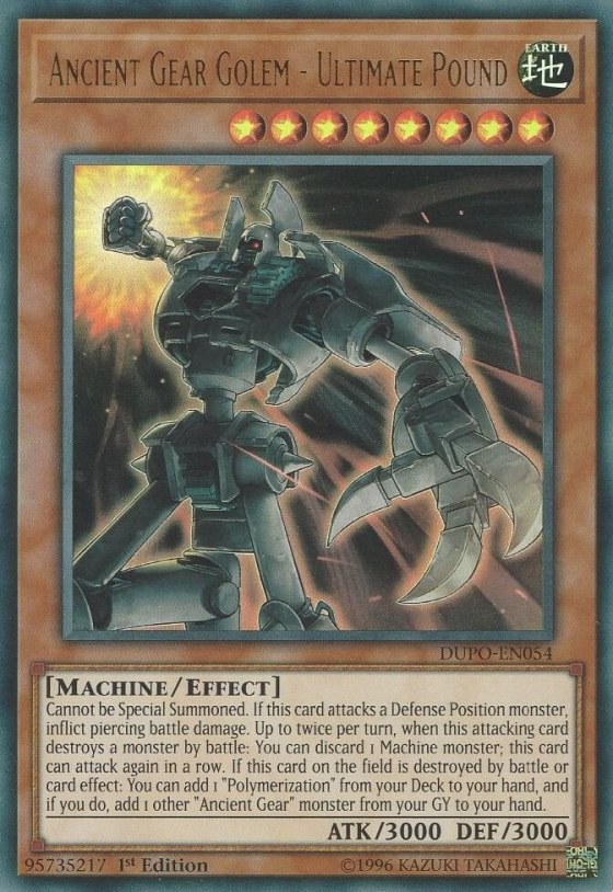 Ancient Gear Golem - Ultimate Pound - 1st Edition