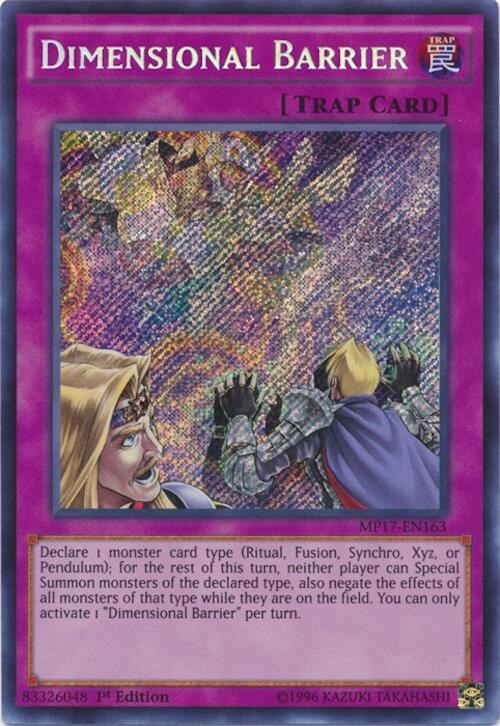 Dimensional Barrier