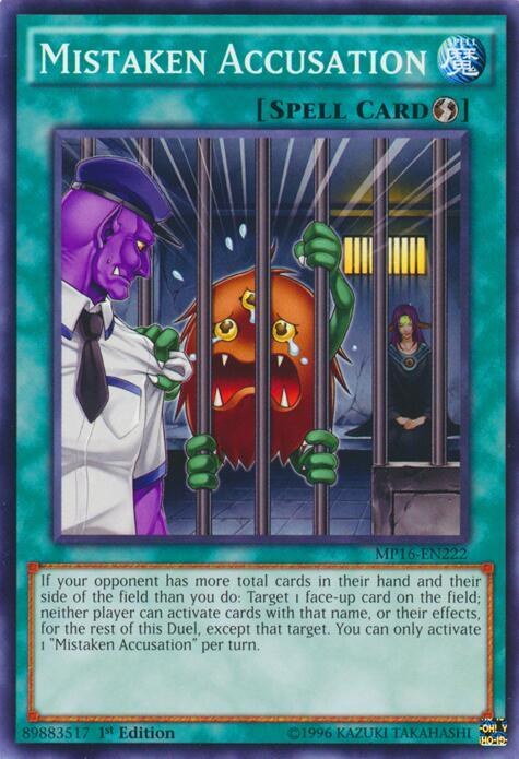 Mistaken Accusation - 1st Edition