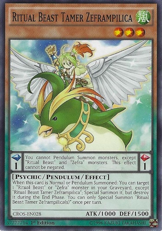 Ritual Beast Tamer Zeframpilica - 1st Edition