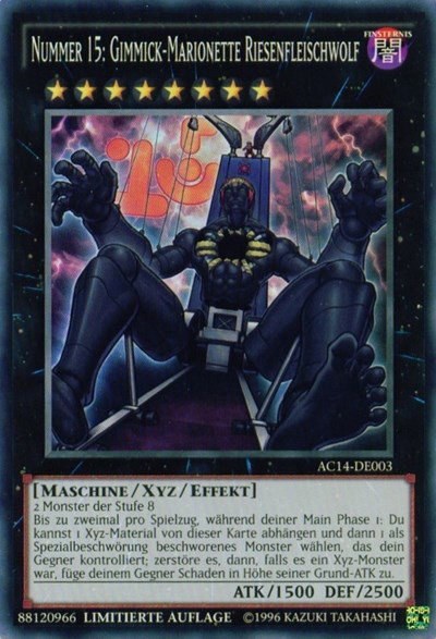 Number 15: Gimmick Puppet Giant Grinder (German) - "Nummer 15: Gimmick-Marionette Riesenfleischwolf"