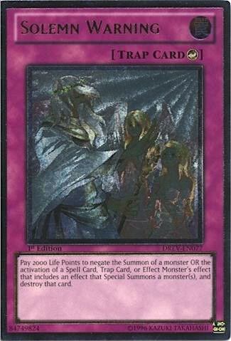 Solemn Warning - Utr First Edition
