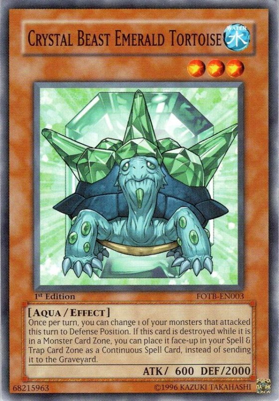 Crystal Beast Emerald Tortoise - 1st Edition