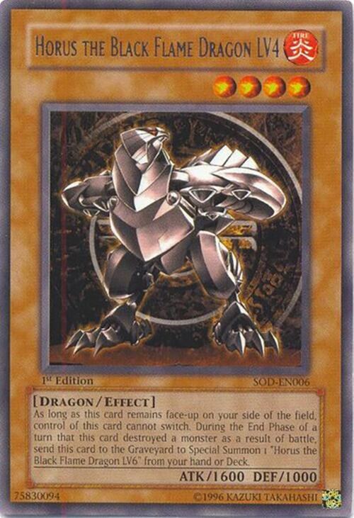 Horus The Black Flame Dragon LV4 - 1st Edition