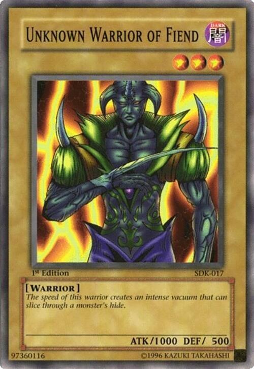 Unknown Warrior of Fiend - 1st Edition