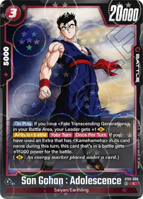 Son Gohan : Adolescence - Dragon Ball Pattern