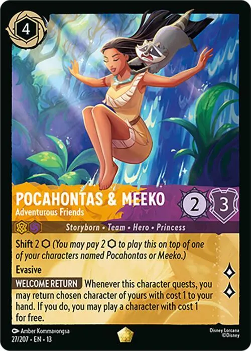 Pocahontas & Meeko - Adventurous Friends - Cold Foil