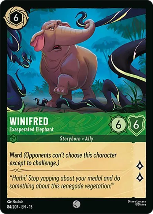 Winifred - Exasperated Elephant - Cold Foil