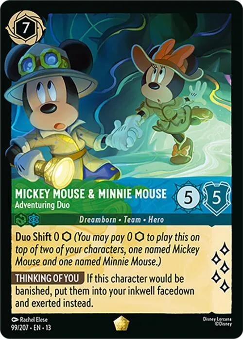 Mickey Mouse & Minnie Mouse - Adventuring Duo - Cold Foil