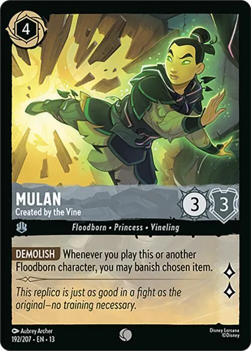 Mulan - Created by the Vine - Cold Foil