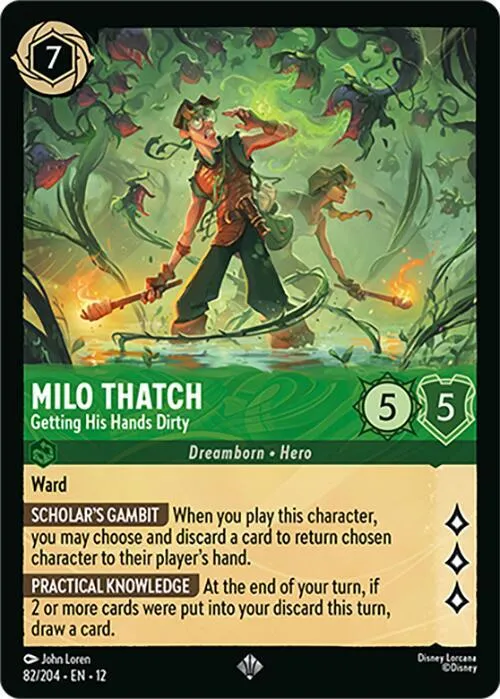 Milo Thatch - Getting His Hands Dirty - Cold Foil
