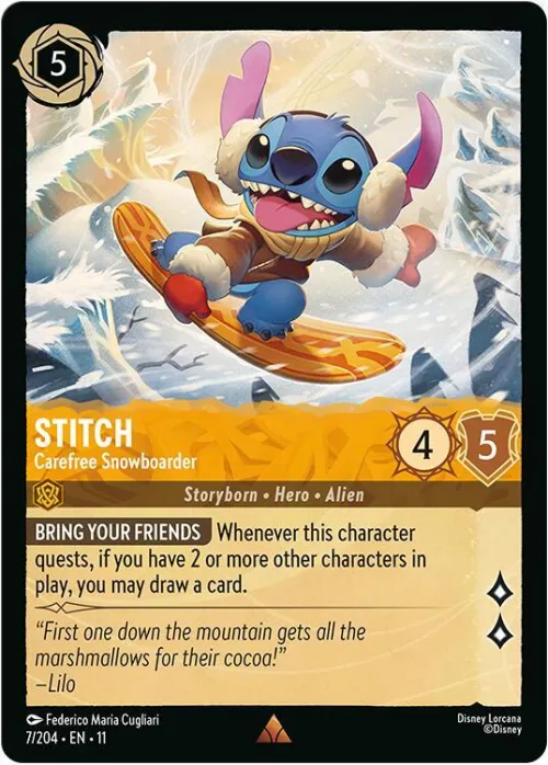 Stitch - Carefree Snowboarder - Cold Foil