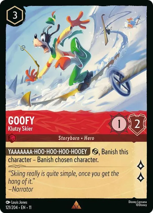 Goofy - Klutzy Skier - Cold Foil