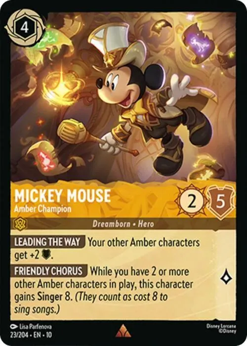 Mickey Mouse - Amber Champion - Cold Foil