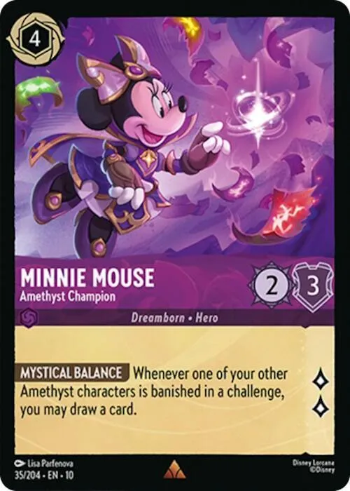 Minnie Mouse - Amethyst Champion - Cold Foil