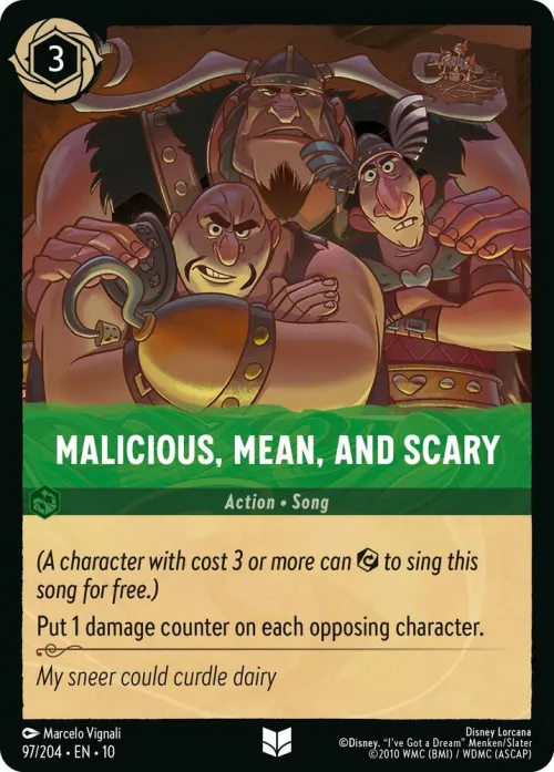 Malicious, Mean, and Scary - Cold Foil