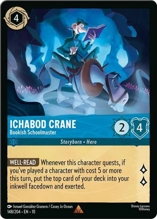 Ichabod Crane - Bookish Schoolmaster - Cold Foil