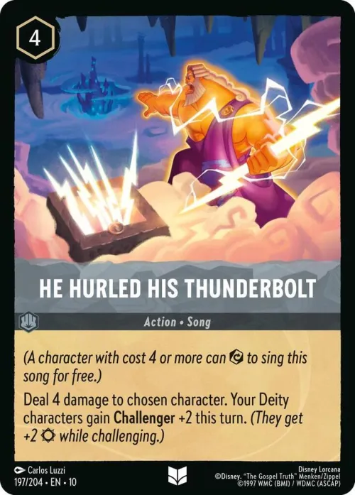 He Hurled His Thunderbolt - Cold Foil