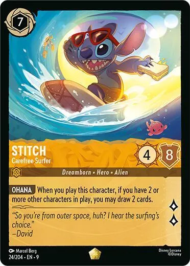Stitch - Carefree Surfer - Cold Foil