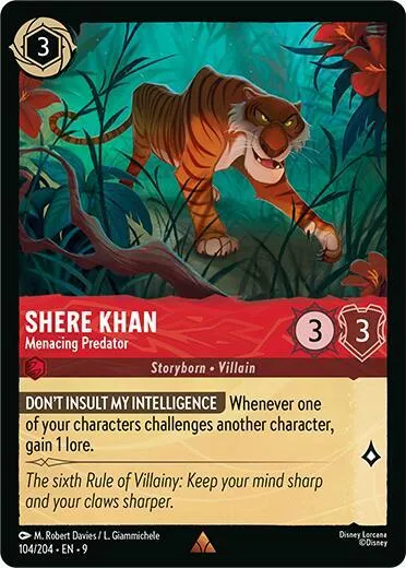 Shere Khan - Menacing Predator - Cold Foil