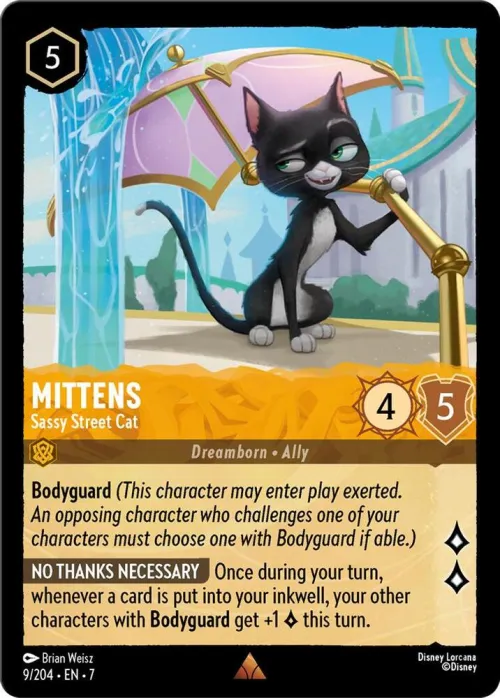 Mittens - Sassy Street Cat - Cold Foil