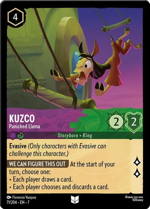Kuzco - Panicked Llama - Cold Foil