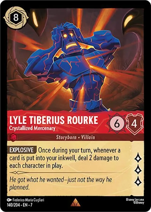 Lyle Tiberius Rourke - Crystallized Mercenary - Cold Foil