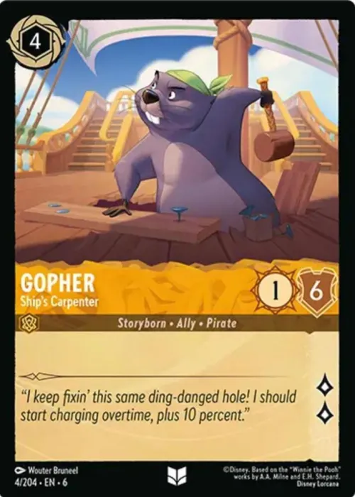 Gopher - Ship's Carpenter - Cold Foil