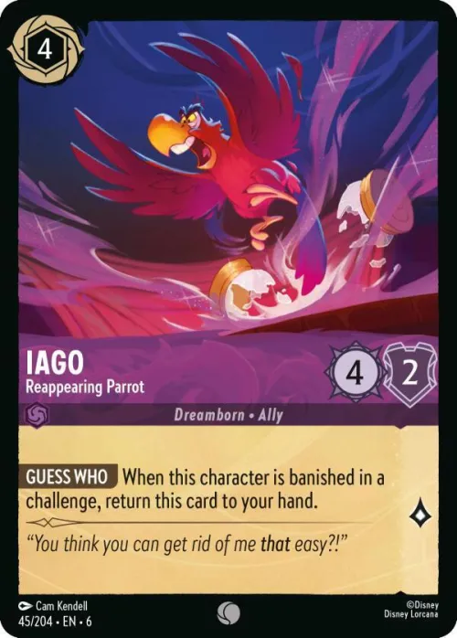 Iago - Reappearing Parrot - Cold Foil