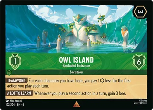 Owl Island - Secluded Entrance - Cold Foil