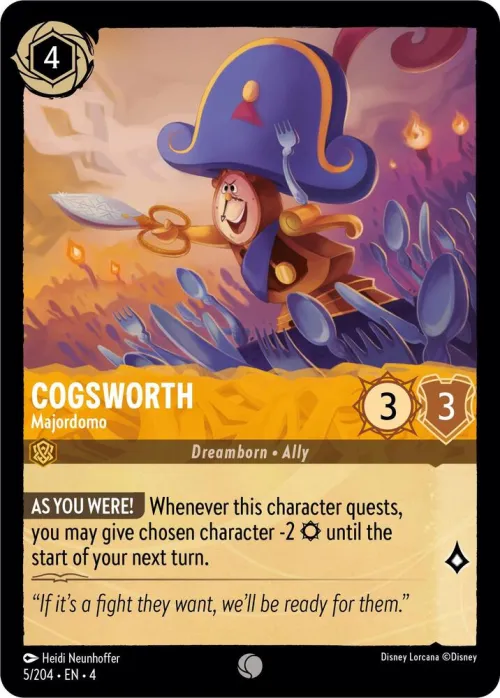 Cogsworth - Majordomo - Cold Foil