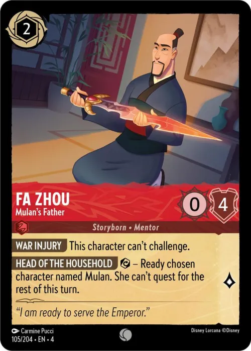 Fa Zhou - Mulan's Father - Cold Foil