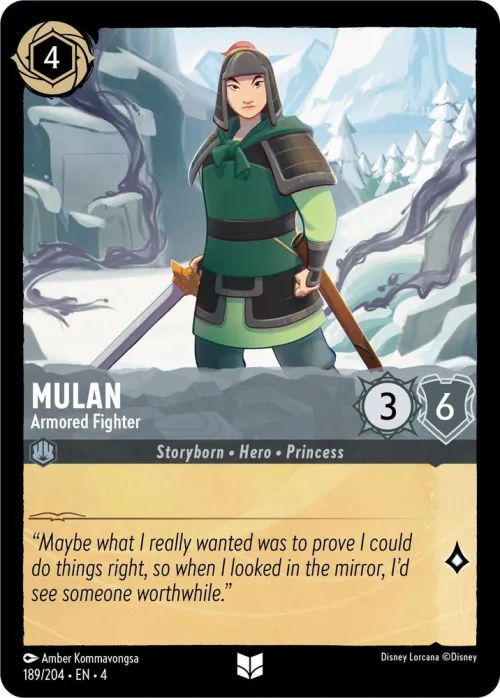 Mulan - Armored Fighter - Cold Foil