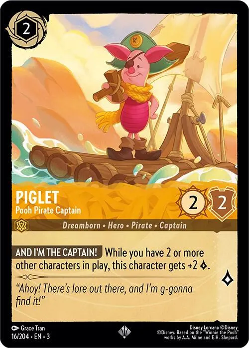 Piglet - Pooh Pirate Captain - Cold Foil