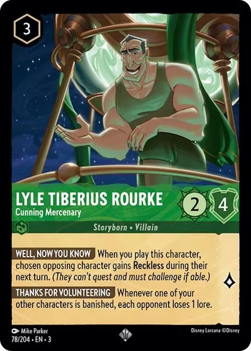 Lyle Tiberius Rourke - Cunning Mercenary - Cold Foil