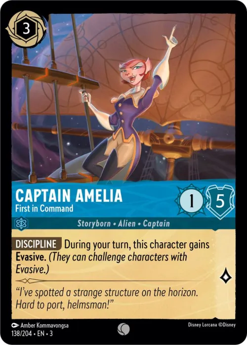 Captain Amelia - First in Command - Cold Foil